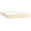 vidaXL Cama box spring c/ colch&atilde;o/LED 120x200cm couro artificial creme