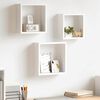vidaXL Prateleiras de parede em forma de cubo 3 pcs MDF branco
