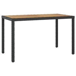 vidaXL Mesa jardim 123x60x74 cm madeira ac&aacute;cia maci&ccedil;a preto e castanho