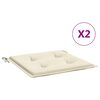 vidaXL Almofad&otilde;es p/ cadeiras jardim 2pcs 40x40x3 cm oxford cor creme