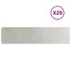 vidaXL Orlas de relva 20 pcs 25x103 cm a&ccedil;o inoxid&aacute;vel
