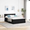 vidaXL Estrutura de cama otomana com colch&atilde;o 140x200 cm veludo preto