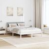 vidaXL Estrutura da cama Branco e cinza claro 135 x 190 cm