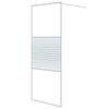 vidaXL Divis&oacute;ria de chuveiro vidro transparente ESG 80x195 cm branco