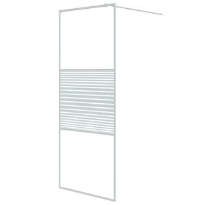 vidaXL Divis&oacute;ria de chuveiro vidro transparente ESG 80x195 cm branco