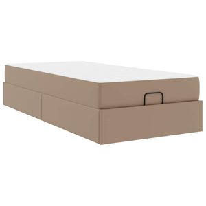 vidaXL Estrutura de cama com colch&atilde;o Outros 2 unid. Bronzeado PVC