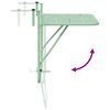vidaXL Mesa Suspensa para Varanda verde menta 60 x 39 x 65 cm A&ccedil;o