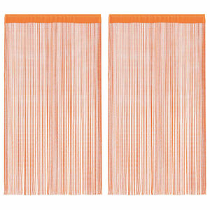 vidaXL Cortinas de fios 2 pcs 140x250 cm laranja