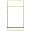 vidaXL Toalheiro de p&eacute; 48x24x78,5 cm ferro dourado