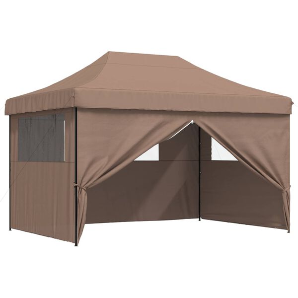vidaXL Tenda de Festa Castanho 279 x 410 x 315 cm Tecido Oxford