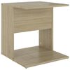 vidaXL Mesa de apoio 45x45x48 cm contraplacado cor carvalho sonoma
