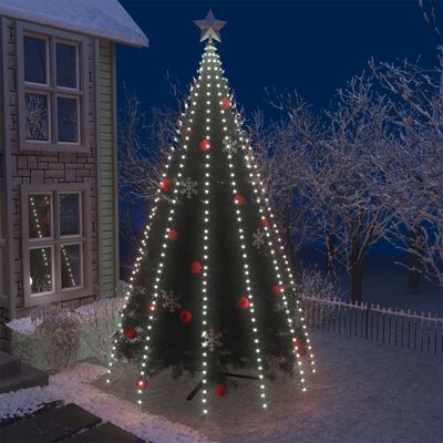 vidaXL Iluminação p/ árvores 500 luzes LED int./ext. 500cm branco frio