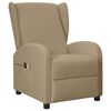 vidaXL Poltrona reclin&aacute;vel el&eacute;trica couro artificial cappuccino