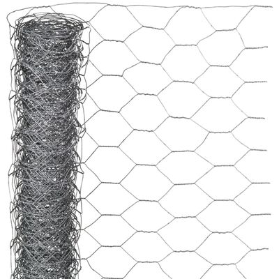 Nature Rede de arame hexagonal 1x10 m 40 mm aço galvanizado