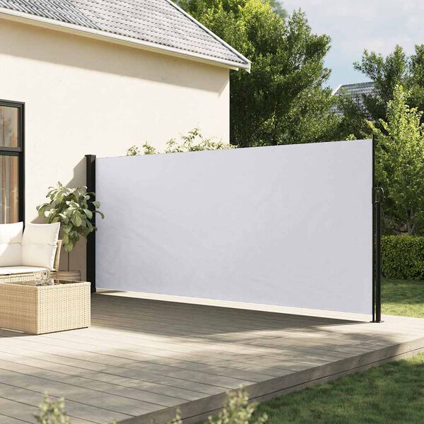 vidaXL Toldo lateral retr&aacute;til 160x500 cm branco