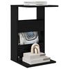 vidaXL Mesa Lateral Carvalho Preto 40 x 35 x 60,5 cm