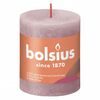 Bolsius Velas r&uacute;sticas cil&iacute;ndricas Shine 4 pcs 80x68 mm rosa cinza