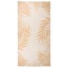 vidaXL Tapete de tecido plano para exterior 100x200 cm padr&atilde;o folhas