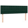 vidaXL Cama box spring com colch&atilde;o 160x210 cm veludo verde escuro