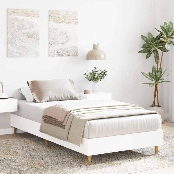 vidaXL Estrutura de cama sem colch&atilde;o 100x200 cm branco