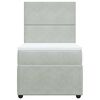 vidaXL Cama com molas/colchão 90x190 cm veludo cinza-claro