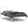 vidaXL Estrutura de cama com cabeceira 120x190 cm metal branco