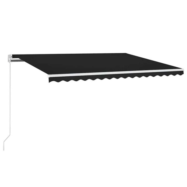 vidaXL Toldo autom&aacute;tico com LED e sensor de vento 450x300 cm antracite