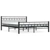 vidaXL Estrutura de cama a&ccedil;o 160x200 cm preto