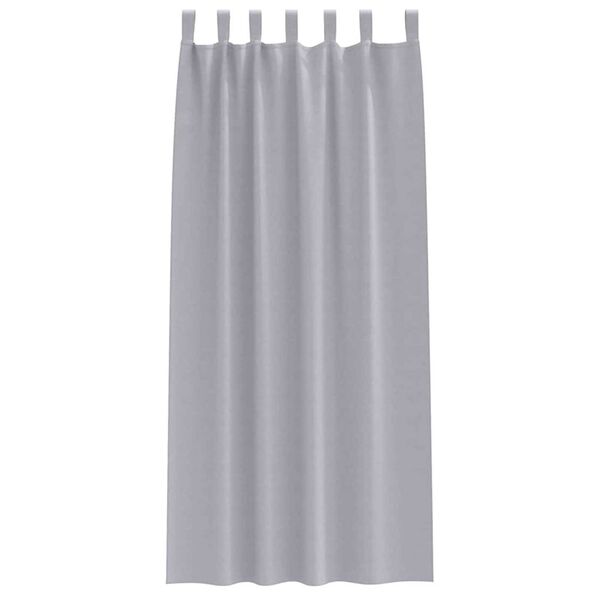 vidaXL Cortinas Blackout com Argolas 2 pcs Cinza Met&aacute;lico 245 x 140 cm
