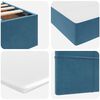 vidaXL Cama com arruma&ccedil;&atilde;o e colch&atilde;o Azul 120 x 190 cm Veludo