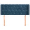 vidaXL Cabeceira de cama c/ abas veludo 93x16x78/88 cm azul-escuro
