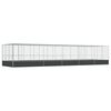 vidaXL Avi&aacute;rio com extens&atilde;o 1139x307x212 cm a&ccedil;o prateado