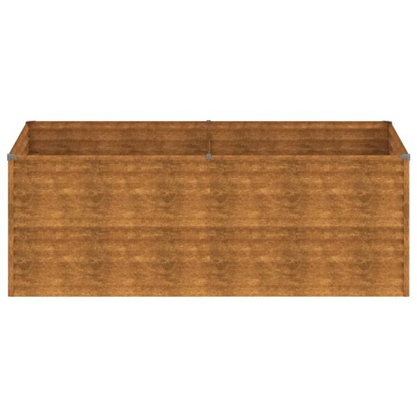 vidaXL Canteiro elevado de jardim 196x100x69 cm aço corten