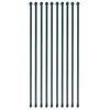 vidaXL Postes de jardim 10 pcs 1 m metal verde