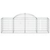 vidaXL Cestos gabião arqueados 13pcs 200x50x60/80 cm ferro galvanizado