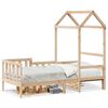 vidaXL Sof&aacute;-cama com telhado 80x200 cm madeira de pinho maci&ccedil;a