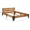 vidaXL Estrutura de cama 120x200 cm acácia maciça acabamento escovado