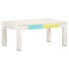 vidaXL Mesa de centro 110x60x45cm madeira de mangueira maci&ccedil;a branco