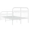 vidaXL Estrutura de cama com cabeceira e p&eacute;s 120x200 cm metal branco