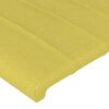 vidaXL Cabeceira de cama c/ luzes LED tecido 100x5x78/88 cm verde