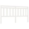 vidaXL Cabeceira de cama 206x4x100 cm pinho maci&ccedil;o branco