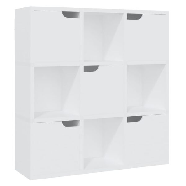 vidaXL Estante 88,5x27,5x88 cm contraplacado branco