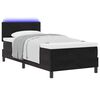 vidaXL Cama Box Spring LED com colchão Preto 90 x 200 cm Veludo