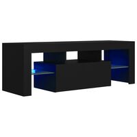 vidaXL Móvel de TV com luzes LED 120x35x40 cm preto