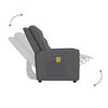 vidaXL Poltrona massagens 2 assentos reclinável tecido cinzento-claro