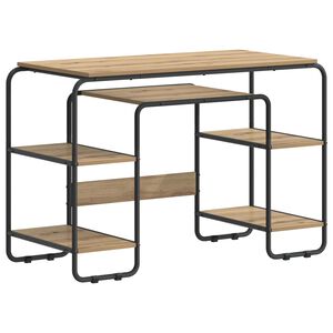 vidaXL Mesa com Armazenamento Carvalho Arttisan 113,5 x 52 x 75,5 cm