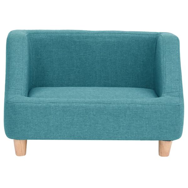 vidaXL Sof&aacute; para c&atilde;es 60x37x39 cm linho turquesa