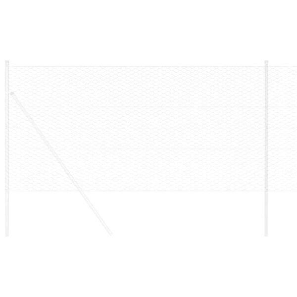 vidaXL Cerca Hexagonal Prateado 1.4 x 50 m Aço galvanizado