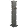 vidaXL Tanque de Jardim Antracite 26 x 26 x 101 cm PE