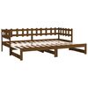 vidaXL Estrutura sof&aacute;-cama de puxar 2x(90x190)cm pinho maci&ccedil;o castanho